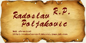 Radoslav Poljaković vizit kartica